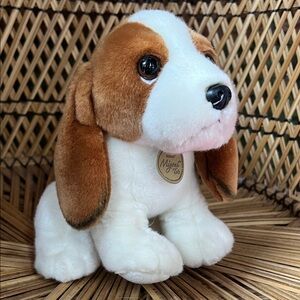 Adorable Brown and White Stuffed Beagle dog Toy